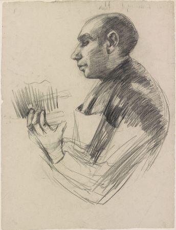 Blinde borstelmaker, RP-T-1911-25, Anthon van Rappard, between 1868 and 1892