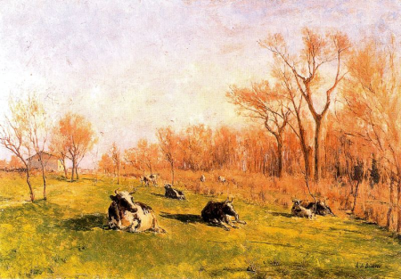 Cows on the walls of El Pardo, Aureliano de Beruete, Unknown, before 1912