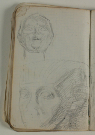 Studies of Egyptian Statue Heads, Niels Larsen Stevns