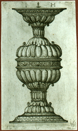 Design for a double cup, Hieronymus Hopfer