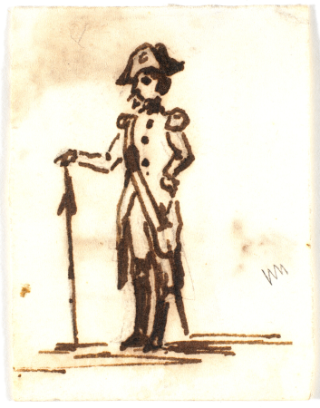 Stående soldat, Martinus Rørbye