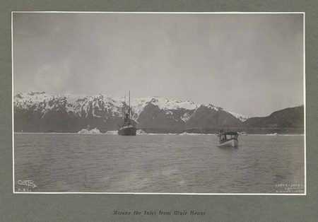 Steamer GEO. W. ELDER and launch in Muir Inlet, Glacier Bay, Alaska, June 1899., Taken on 1 June 1899