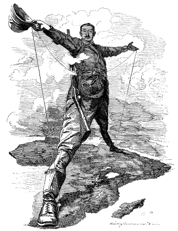 Punch Rhodes Colossus, Edward Linley Sambourne, 10 December 1892