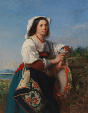 Italian Tambourine Player, Erik Johan Löfgren, 1864