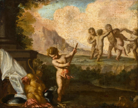 Cupid with Weapons of Mars, Francesco Campora