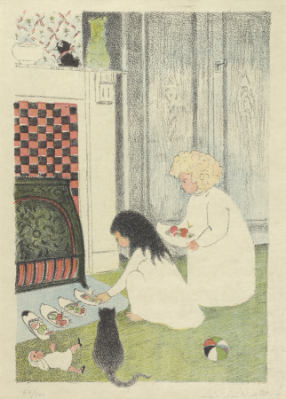 The eve of Saint Nicholas. Clogs in front of the hearth, Léon Spilliaert, 1918