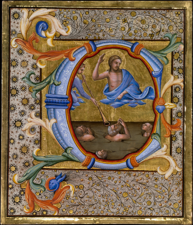 Last Judgment in an Initial C, Lorenzo Monaco, circa 1406–7