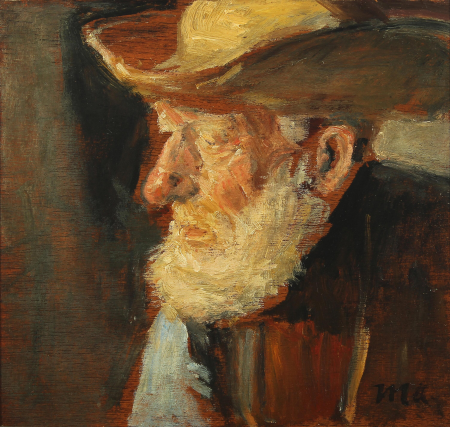 A pensive fisherman of Skagen., Michael Peter Ancher, between 1867 and 1927