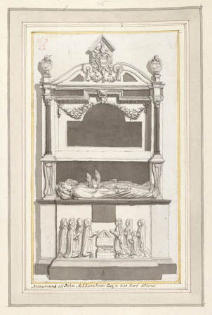 The Monument of John Ashburnham in Ashburnham by Samuel Hieronymous Grimm 1773, Samuel Hieronymus Grimm