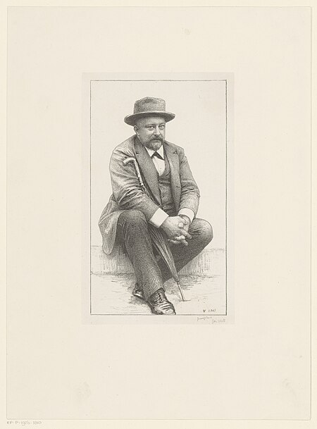 Portret van Pieter Lodewijk Tak, RP-P-1926-1010, Jan Veth, 1907