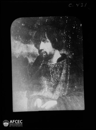 Detail of the image of canon Desplà in Bartolomé Bermejo's 'Pietat', Bartolomé Bermejo, Entre 1888 i 1916