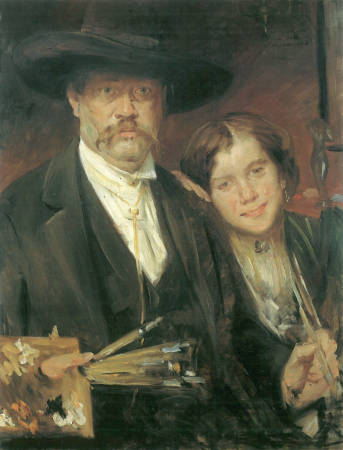 Self portrait with a model, Lovis Corinth, 1901