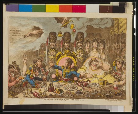 The hand-writing upon the wall - Js. Gillray invt. & ft. LCCN95501587, 1803