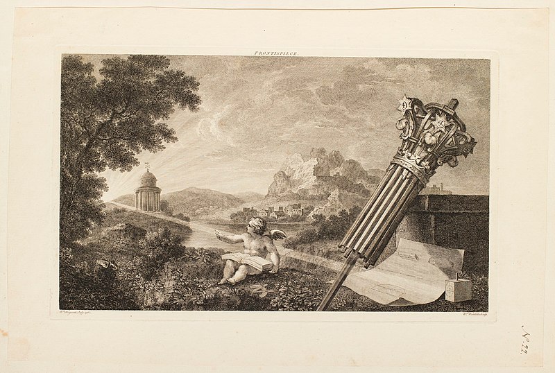 William Woollett (after William Hogarth) - Frontispiece to Joshua Kirby's Perspective of Architecture (1760), William Hogarth, 1760
