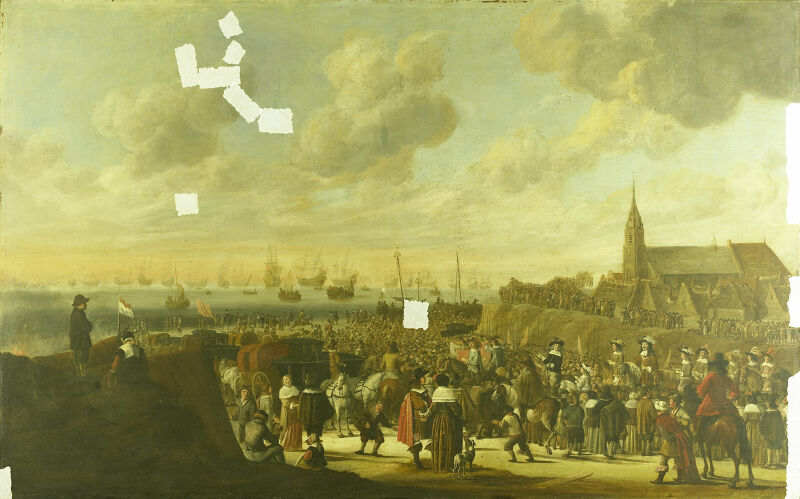 The departure of Charles II, King of England, from Scheveningen, June 2, 1660., Cornelis Beelt, between 1660 and 1701