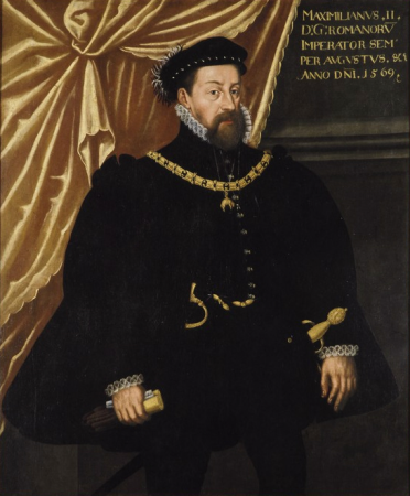 Portrait of Maximilian II. with the Order of the Golden Fleece, three-quarter length (1527-1576), 1569