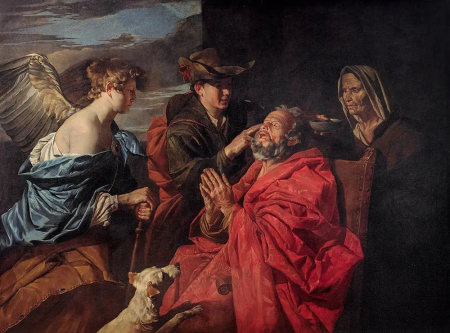 Healing of Tobit, Matthias Stom, between 1639 and 1643