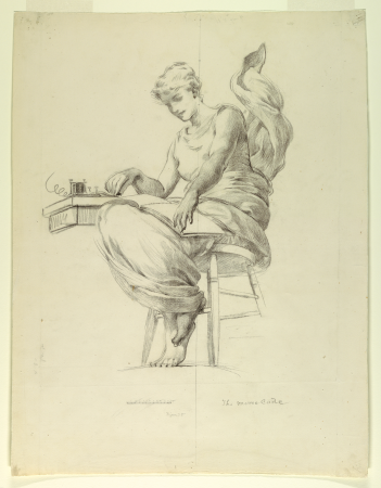 Drawing, The Morse Code: study for Manufactures Building, Chicago Exposition, 1891–92, James Carroll Beckwith, 1891–92