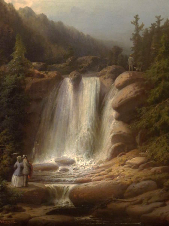 Waterfall on the Mumlava River in the Giant Mountains, Josef Navrátil