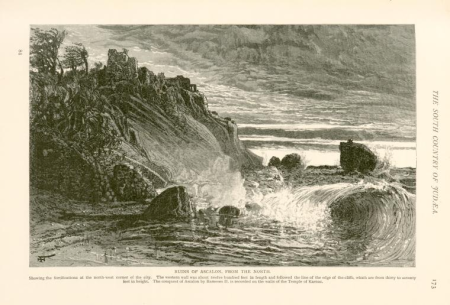 Ruins of Ashkelon (1881-1884). The conquest of Ascalon by Rameses II is recorded on the walls of the Temple of Karnac, Harry Fenn, between 1881 and 1884