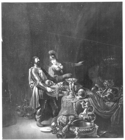 Odysseus and Athena hide the Trojan loot, Willem de Poorter, between 1608 and 1668