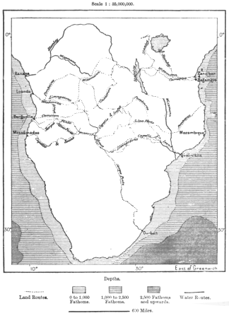 AFR V4 D049 Routes of explorers who have crossed the continent, 12 June 1893