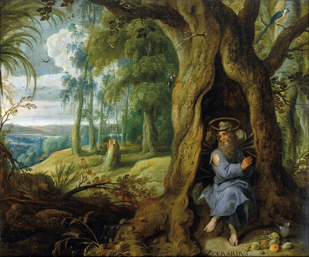 Andrew Zorard as a hermit, Paul Bril, circa 1601