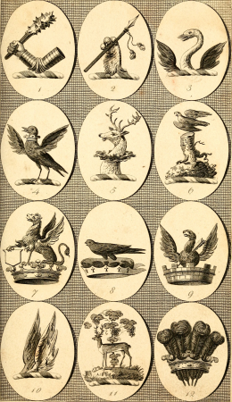 British crests - containing the crests and mottos of the families of Great Britain and Ireland; together with those of the principal cities; and a glossary of heraldic terms (1817) (14597207330), 1817