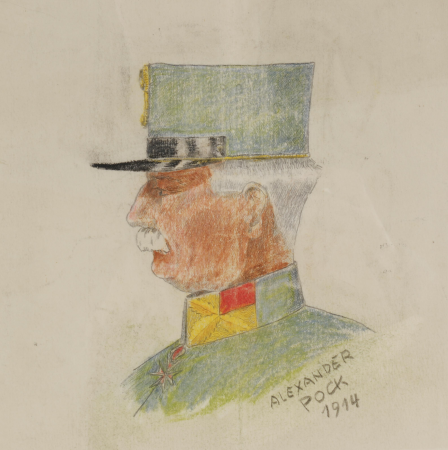 Alexander Popp Porträt eines Soldaten 1914, Alexander Pock