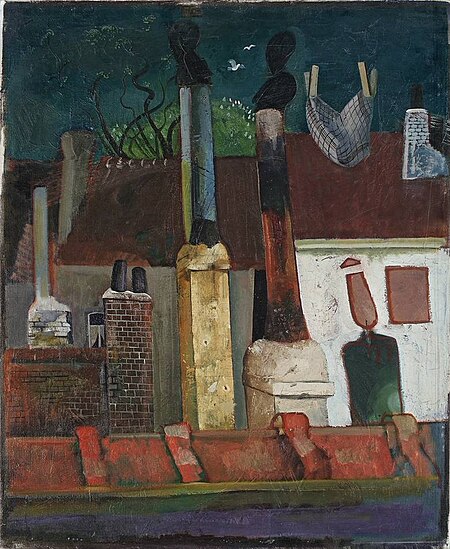 Nightly view from the workshop with dishcloth., Felix Nussbaum, circa 1940