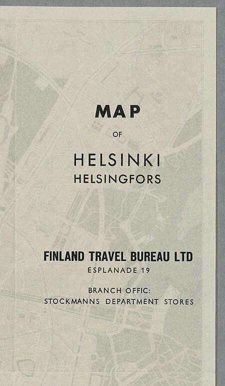 Map of Helsinki-Helsingfors 1935