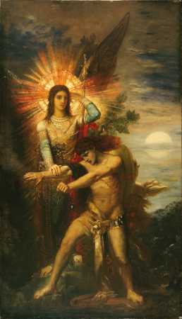 Jacob and the Angel, Gustave Moreau, between 1874 and 1878