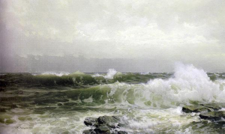 Breakers at Beaver Tail, Narragansett Bay, William Trost Richards, 1894