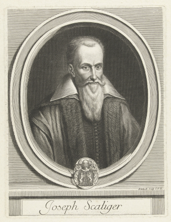 Portret van Josephus Justus Scaliger Joseph Scaliger (titel op object), RP-P-BI-7398X, Gérard Edelinck, between 1666 and 1707