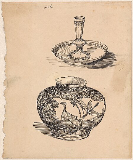 Twee stuks Perzisch aardewerk, RP-T-1969-159, Theo Nieuwenhuis, between 1876 and 1951