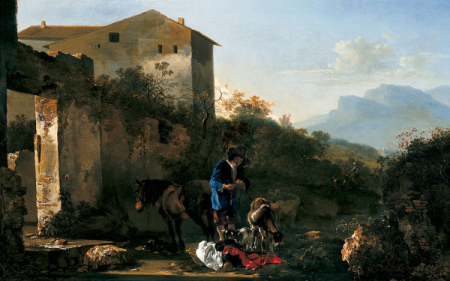 Landscape with a Goatherd, Adam Pynacker, circa 1650