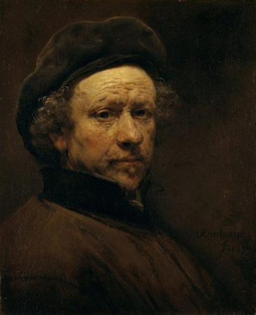 Self-portrait with beret and turned-up collar., Rembrandt, 1659 (?)