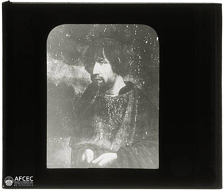 Detail of the image of canon Desplà in Bartolomé Bermejo's 'Pietat', Bartolomé Bermejo, Entre 1888 i 1916