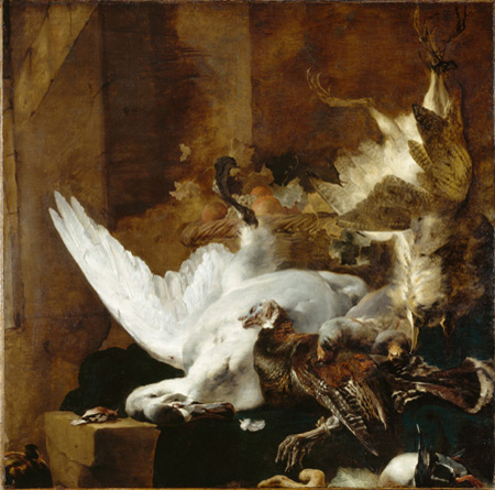 Still Life with a Dead Swan., Jan Baptist Weenix, circa 1651