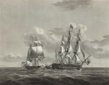 Nicholas Pocock, the Capture of HMS Java (cropped), Nicholas Pocock, 1 January 1814