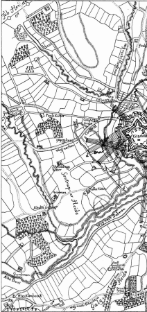 Plan of the city and citadel of Münster including the attacks of the three sieges it had to endure in 1759, 1760