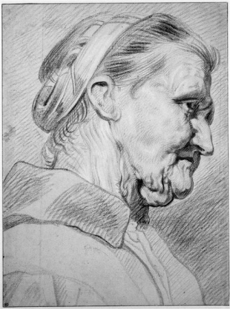 Study of an old woman in profile, Peter Paul Rubens, between 1600 and 1640