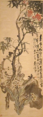 'Lychee Branches and Narcissus', by Wu Changshi, Honolulu Museum of Art, 1907