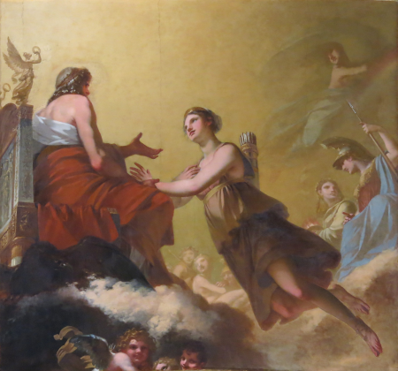 Diana imploring Jupiter not to subject her to the laws of marriage, Pierre-Paul Prud'hon, 1803