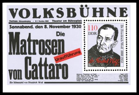 Stamps of Germany (DDR) 1988, MiNr Block 096, Friedrich Wolf