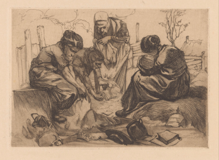 Treurende vrouwen, RP-P-1937-551, Johannes Josephus Aarts, between 1881 and 1934