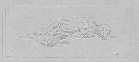 Study of a corpse for Hercules and the Lernaean Hydra, Gustave Moreau