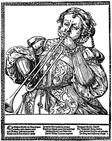 Clarion, by Tobias Stimmer, between 1570 and 1575