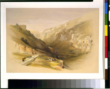 Lower pool of Siloam Valley of Jehosophat LCCN2002717471, David Roberts, 1842