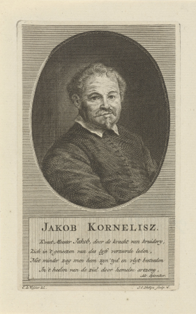 Portret van de doopsgezinde predikant Jacob Cornelisz., RP-P-1907-3292, Cornelis Visscher, between 1736 and 1775